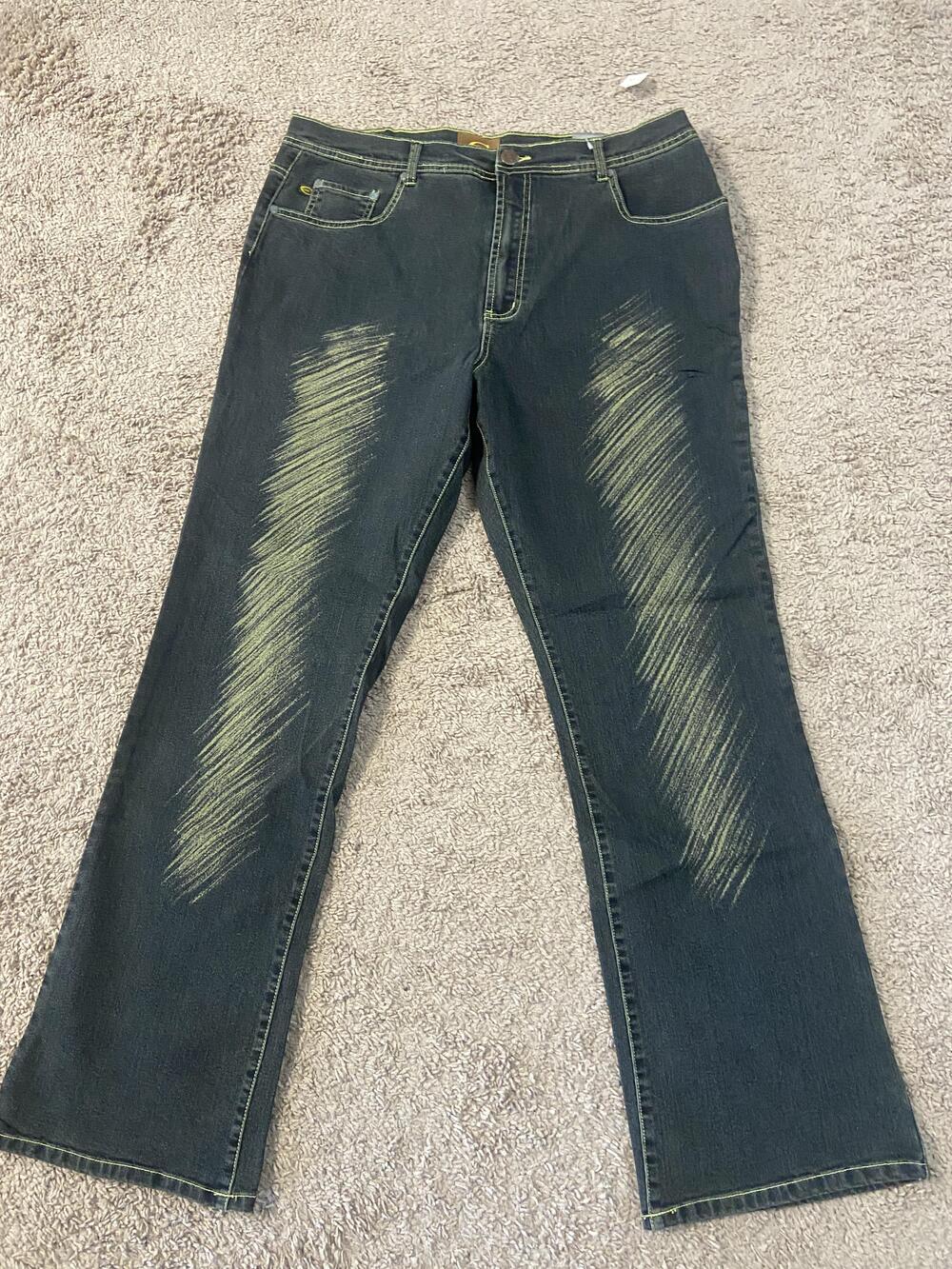 Crest Jeans Juniors 19/20 Blue Dark Wash Straight Leg Distressed Denim Pants